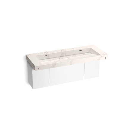 Kohler Constellation 60In Wall-Mount Trough Lavatory System In Et Cal Gold 81032-BPW-KEG